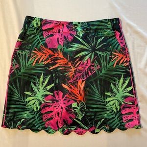 Lady Hagen Tropical Palm Scalloped 17’ Golf Skort